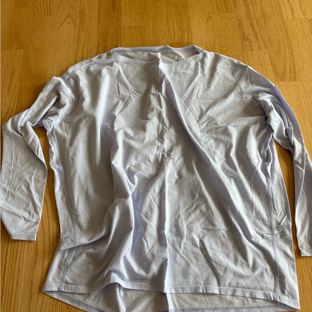 Lululemon light blue oversized long sleeve shirt